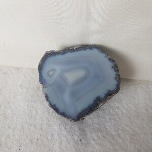 Polished‎ Stunning Agate Geode Paperweight Blue grey striations
